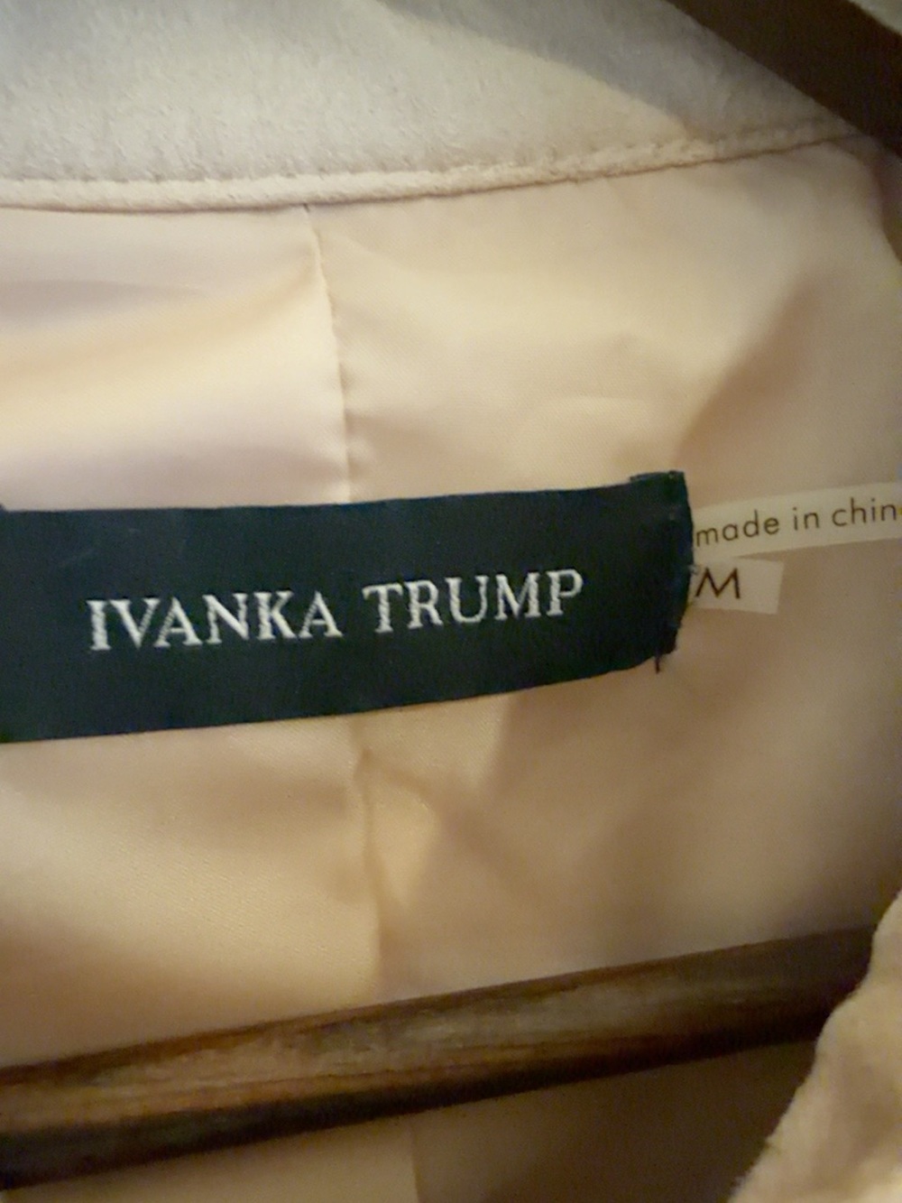 Ivanka Trump Blush Pink Faux Suede Moto Jacket Zip Front Size M - Picture 6 of 8